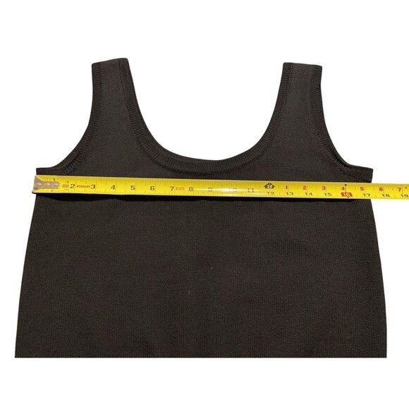 St. John Separates Womens M Black Knit Tank Top Sleeveless Shell USA Vintage - Picture 9 of 9
